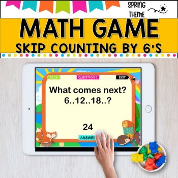 Digital Game l Skip Counting by 6 l SPRING FUN, image 4