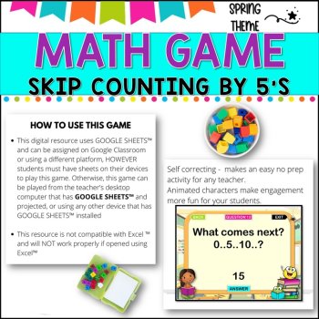 Digital Game l Skip Counting by 5 l SPRING FUN, image 2