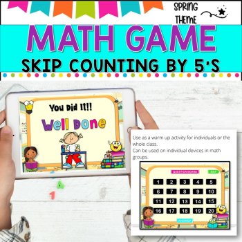 Digital Game l Skip Counting by 5 l SPRING FUN, image 3