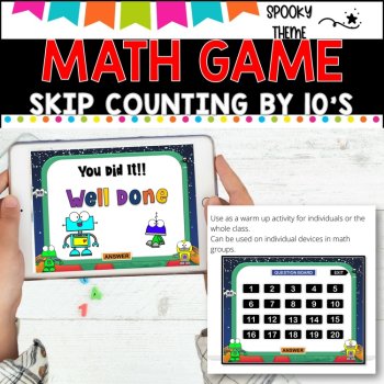 Digital Game l Skip Counting by 10 l SPOOKY FUN, image 3