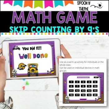 Digital Game l Skip Counting by 9 l SPOOKY FUN, image 3