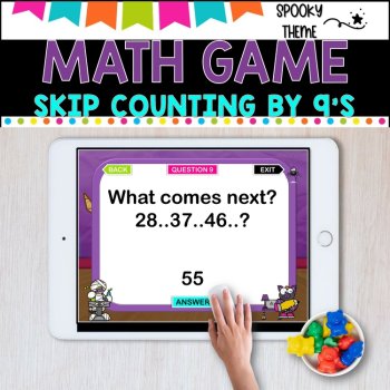 Digital Game l Skip Counting by 9 l SPOOKY FUN, image 4