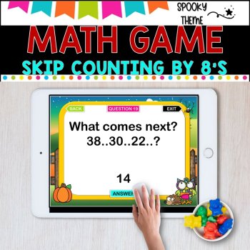 Digital Game l Skip Counting by 8 l SPOOKY FUN, image 4