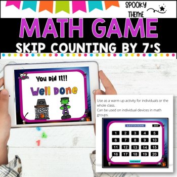 Digital Game l Skip Counting by 7 l SPOOKY FUN, image 3