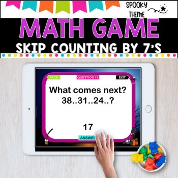Digital Game l Skip Counting by 7 l SPOOKY FUN, image 4
