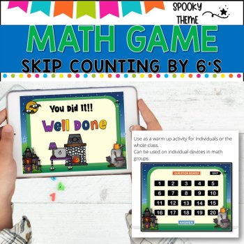 Digital Game l Skip Counting by 6 l SPOOKY FUN, image 3