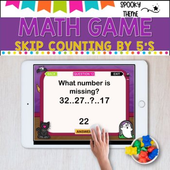 Digital Game l Skip Counting by 5 l SPOOKY FUN, image 4