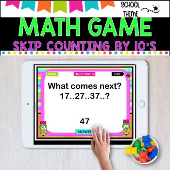 Digital Game l Skip Counting by 10 l SCHOOL THEME, image 4