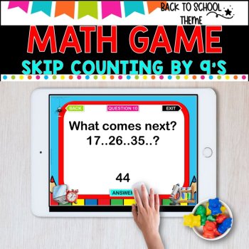 Digital Game l Skip Counting by 9 l SCHOOL THEME, image 4