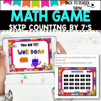 Digital Game l Skip Counting by 7 l SCHOOL THEME, image 3
