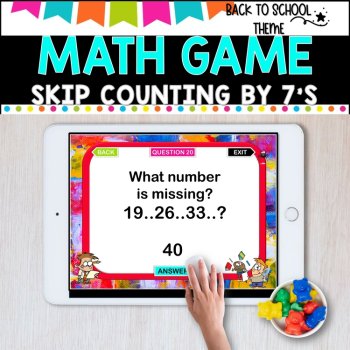 Digital Game l Skip Counting by 7 l SCHOOL THEME, image 4