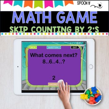 Digital Game - Skip Counting by 2 -HALLOWEN FUN- Distance Learning, image 4