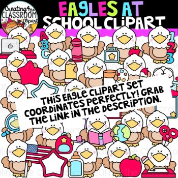 4th of July Eagle Clipart Freebie | School Eagles clipart for worksheets, image 4