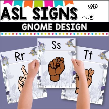 ASL Alphabet posters.  Gnome design, image 3