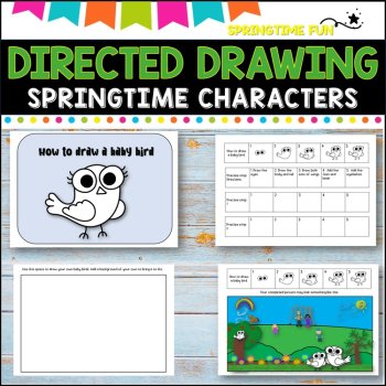 Directed Drawing -Springtime  Art Following Directions., image 2