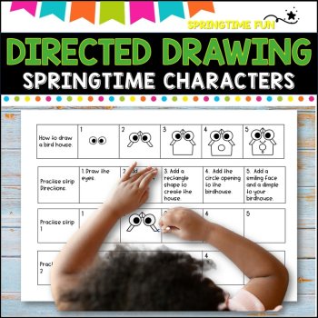 Directed Drawing -Springtime  Art Following Directions., image 4