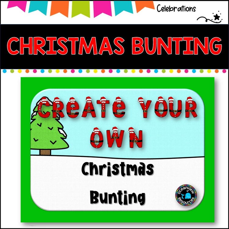 Create your own Christmas Bunting Banner Pack