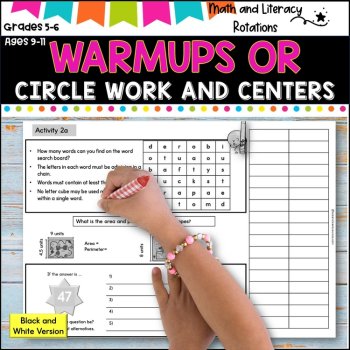 SUB PACK/PLANS NO PREP  -Literacy, Number -Grades 5-6 Set 1, image 4