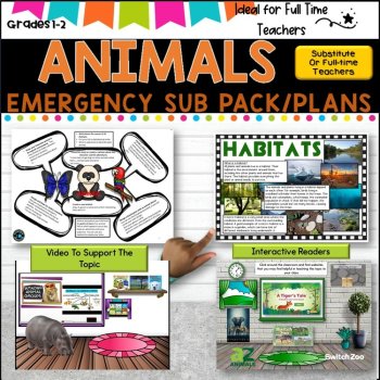 Grade 1-2 Emergency Sub Plans/SUB Pack  (Animals), image 4
