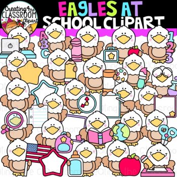 Eagles at School Clipart | School Eagles clipart for worksheets, image 2