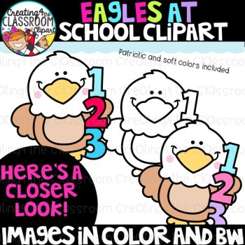 Eagles at School Clipart | School Eagles clipart for worksheets, image 3