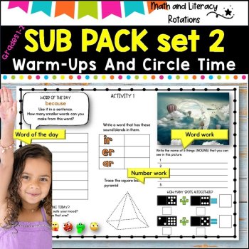 SUB PACK/PLANS NO PREP Literacy and Number Grades 1 2 SET 2, image 3