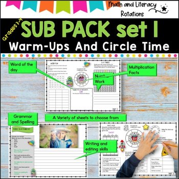 Emergency SUB PACK/PLANS NO PREP -Literacy and Number -Grades 3-4 SET 1, image 4