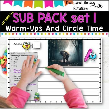 Emergency SUB PACK/PLANS- NO PREP -Literacy and Number -Grades 1-2  SET 1, image 4
