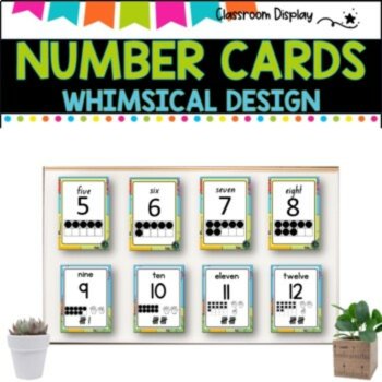 NUMBER POSTERS with ten frames l Classroom Decor l WHIMSICAL DESIGN, image 2