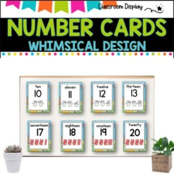 NUMBER POSTERS with ten frames l Classroom Decor l WHIMSICAL DESIGN, image 3