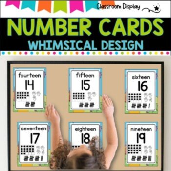 NUMBER POSTERS with ten frames l Classroom Decor l WHIMSICAL DESIGN, image 4