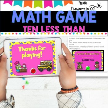 NO PREP MATH GAME l GREATER AND LESS THAN- numbers to 100  l POWERPOINT GAME, image 2