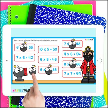 Multiplication Facts - Mixed Practice for x2 to x10 Multiplication Math Facts, image 2