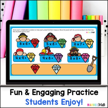 Multiplication Facts - Mixed Practice for x2 to x10 Multiplication Math Facts, image 3