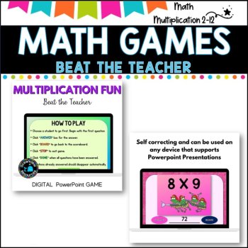 multiplication games 2 - 12 x tables l PowerPoint Game l BEAT THE TEACHER, image 2