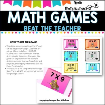 multiplication games 2 - 12 x tables l PowerPoint Game l BEAT THE TEACHER, image 4