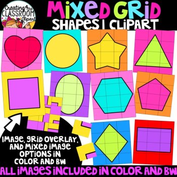 Mixed Grid Puzzles 5 Clipart Bundle | Puzzle Clipart, image 2