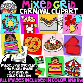 Mixed Grid Puzzles 5 Clipart Bundle | Puzzle Clipart, image 3