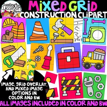 Mixed Grid Puzzles 5 Clipart Bundle | Puzzle Clipart, image 4