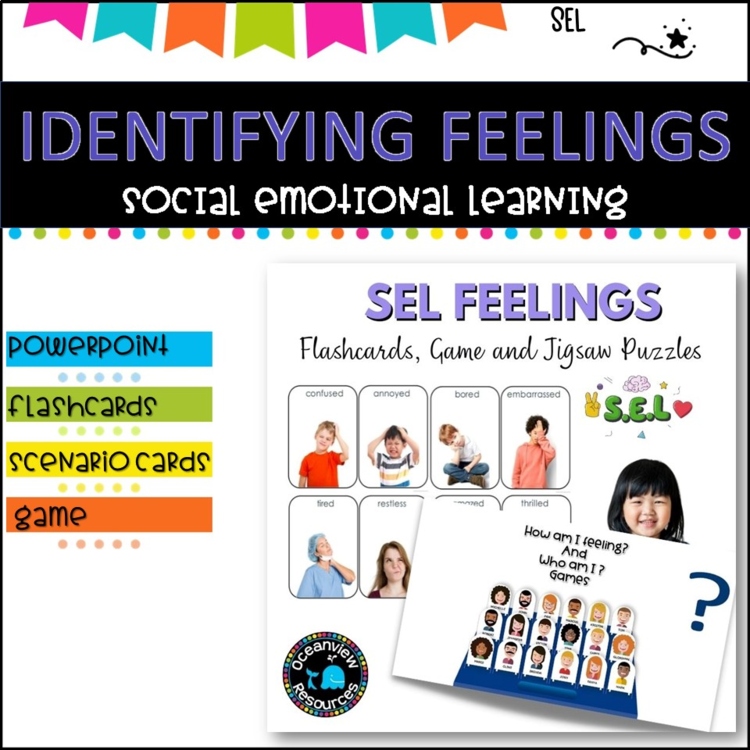 FEELINGS Flashcards l Scenario cards l Puzzle l SEL l PPT Game