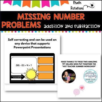 ADDITION AND SUBTRACTION BALANCING l PowerPoint Game l with worksheets, image 4