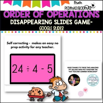 DIGITAL GAME l order of operations l BODMAS /PEDMAS Disappearing Game, image 4