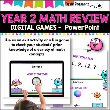 YEAR 2 MATH REVIEW l PowerPoint Game l IWB, image 2