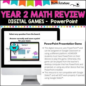 YEAR 2 MATH REVIEW l PowerPoint Game l IWB, image 3