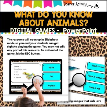 ANIMAL FACTS GAME l PowerPoint Game l IWB, image 2