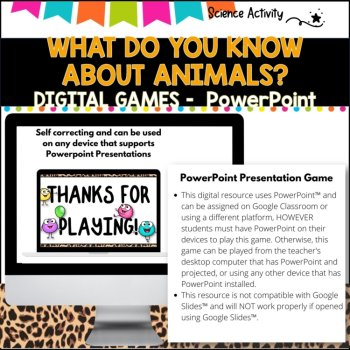 ANIMAL FACTS GAME l PowerPoint Game l IWB, image 3
