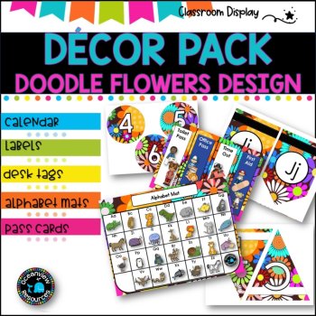 DECOR SET I Classroom Labels + Signs Pack |RETRO FLOWER DESIGN, image 4