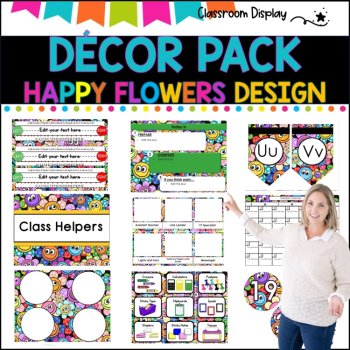 DECOR PACK l Classroom Labels + Signs Pack  | HAPPY FLOWERS DESIGN, image 4
