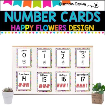 NUMBER POSTERS with ten frames l Classroom Decor l SMILEY FACES DESIGN, image 3