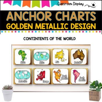 ANCHOR CHARTS I X, Roman Numerals, Continents, Punctuation | GOLD METAL DESIGN, image 2